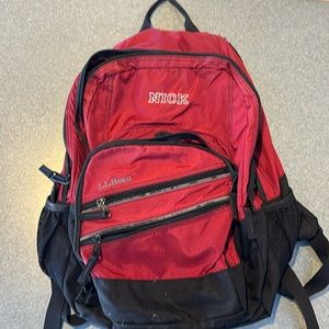 LL Bean Monogrammed Backpack